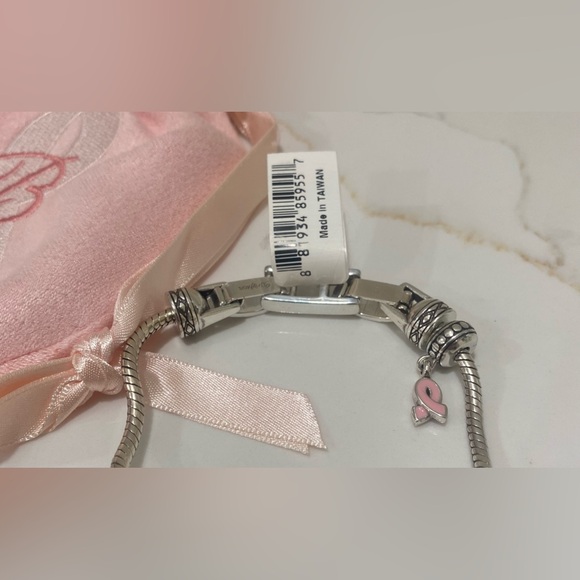 Brighton Power of Pink bracelet: LOVE, pink ribbon & add a charm- 2010 Retired - Picture 5 of 7
